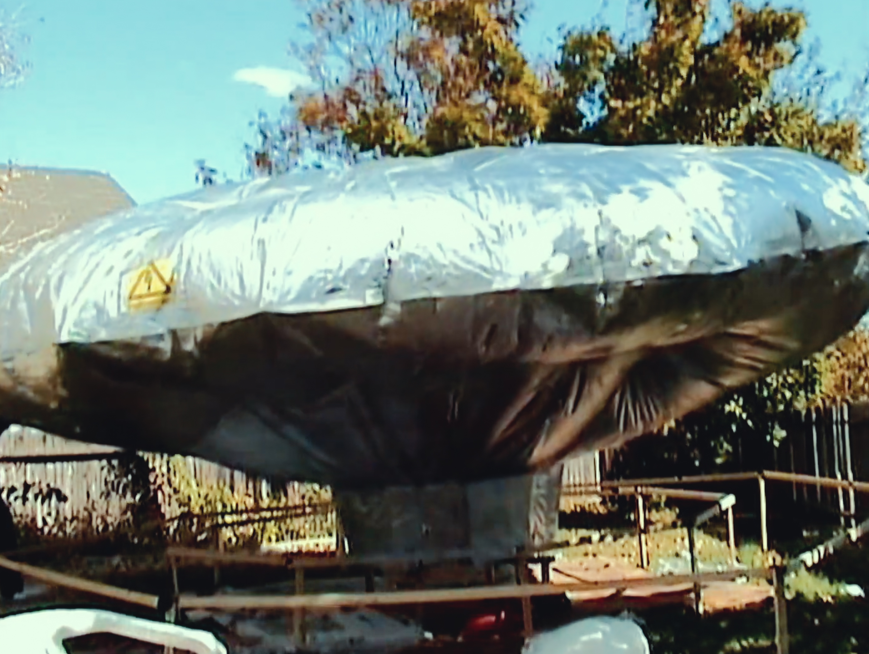 The helium balloon that the Heene family built as pictured in Netflix doc Trainwreck: Balloon Boy.