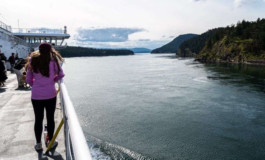 Going through Active Pass on the ferry to Swartz Bay
