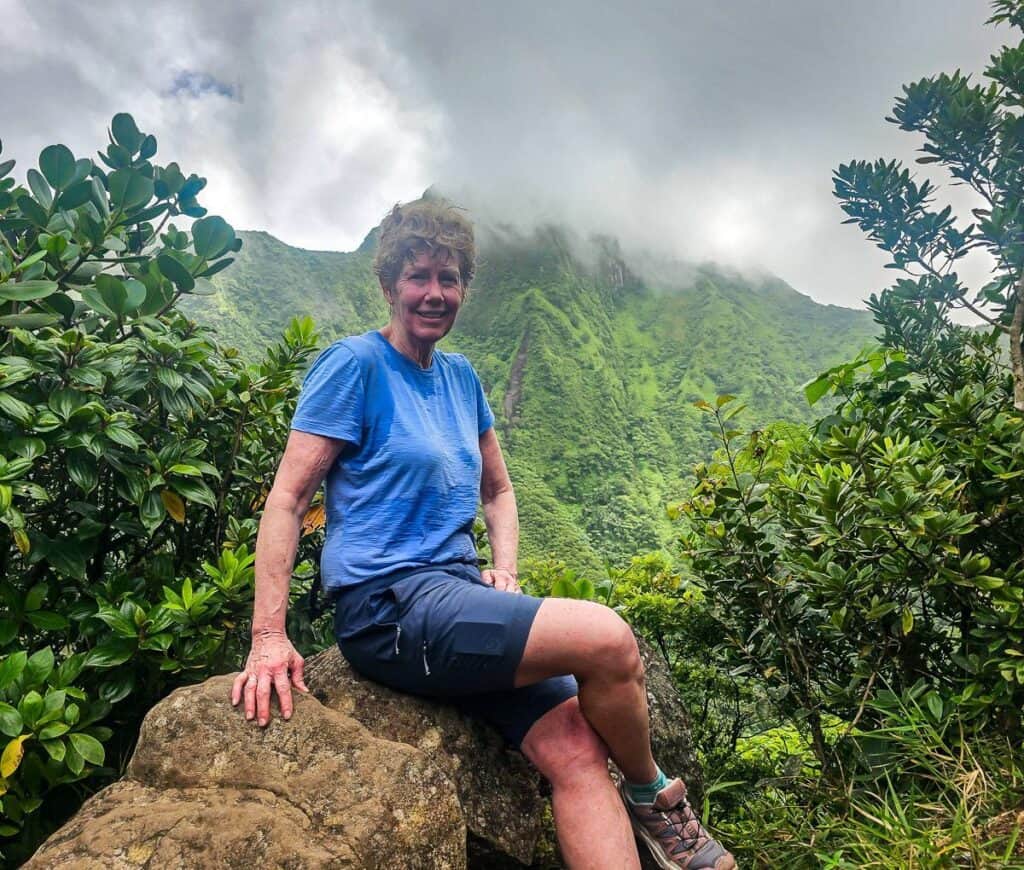 Me on the crater of Mount Liamuiga volcano hike St. Kitts