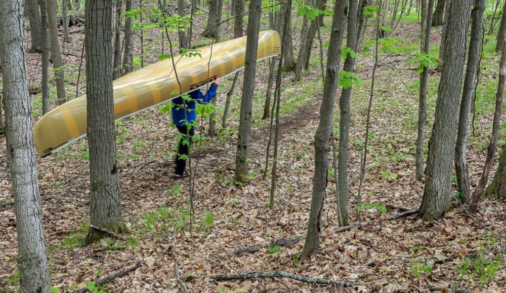 
Our final portage in Frontenac Provincial Park to Big Salmon Lake
