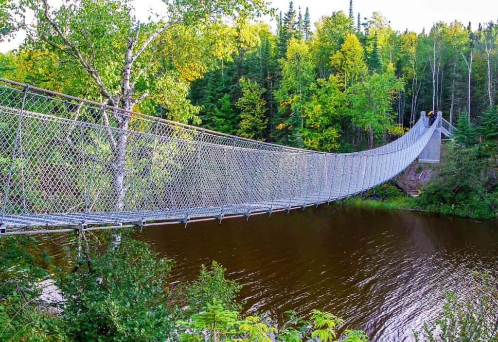 Willow River Suspension Bridge in Pukaskwa