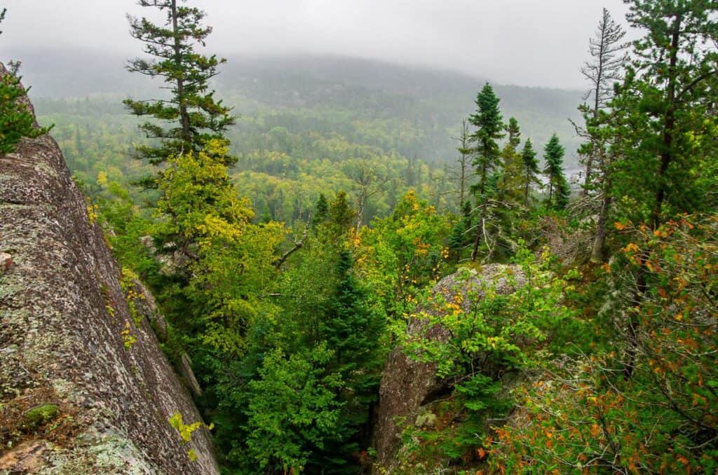 Rugged terrain and lots of relief on the Pukaskwa Coastal Trail