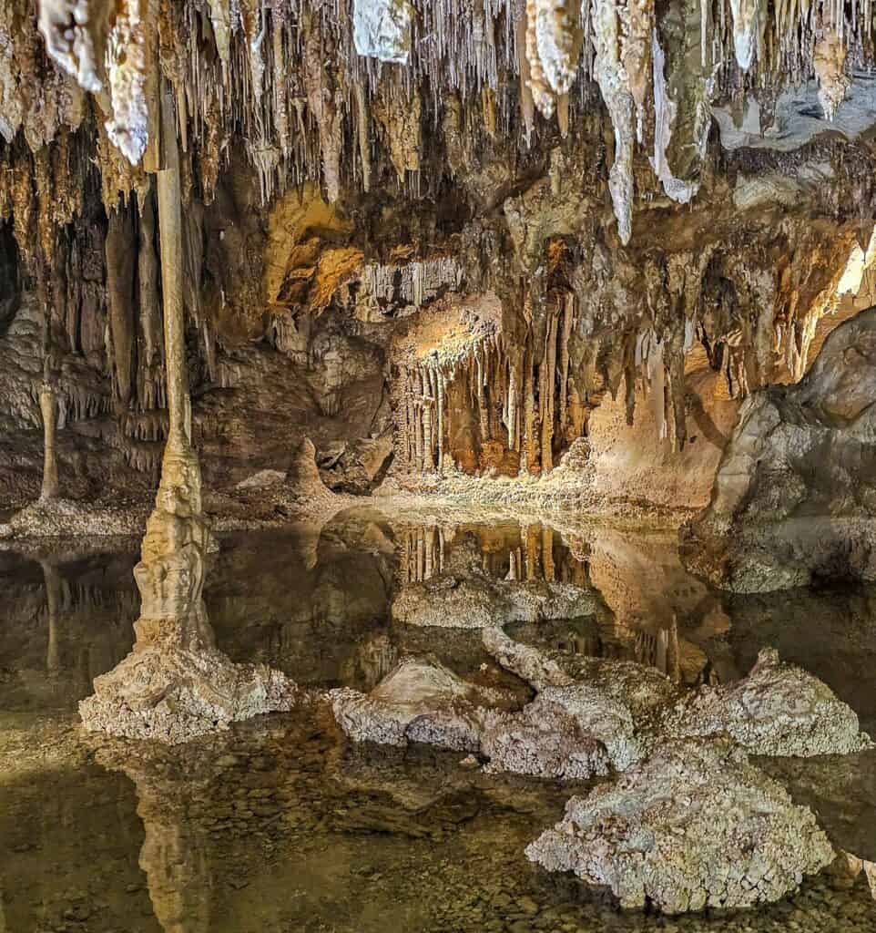 Beautiful reflections inside the Lehman Caves