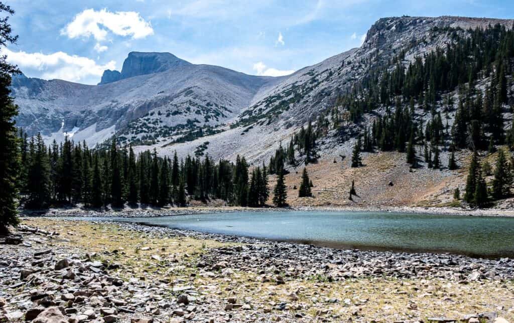 Stella Lake is an easy side trip if you're hiking up Wheeler Peak in Great Basin National Park