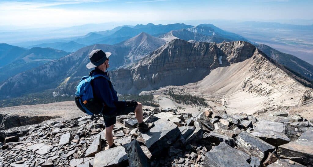 We felt great on the summit of Wheeler Peak - because we'd been at altitude for almost five days and so we were acclimatized