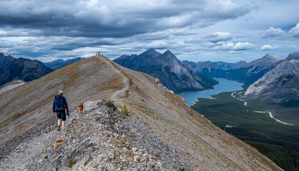 Superlative views of Spray Lake on the Tent Ridge hike In Alberta