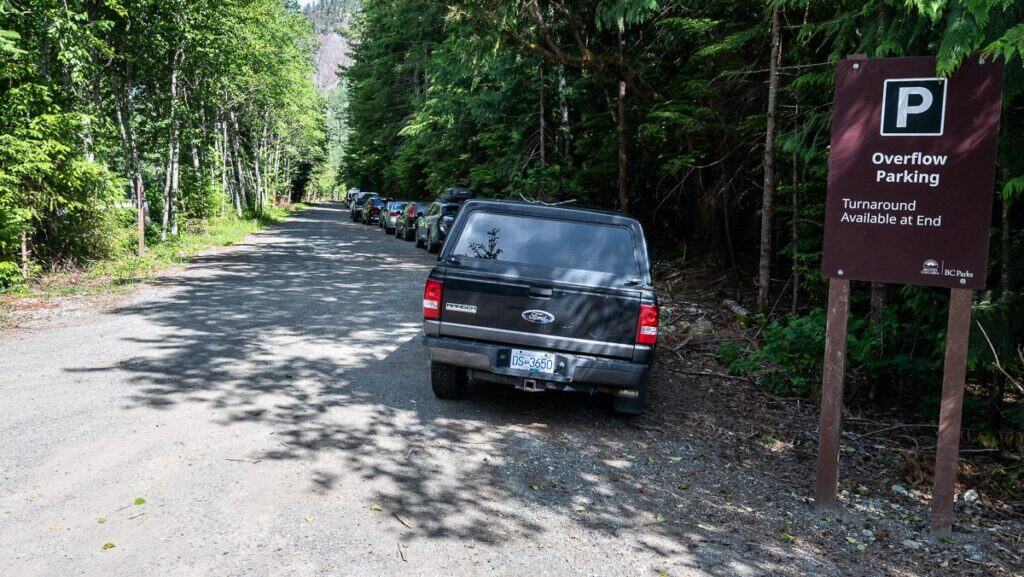 The overflow parking was overflowing!