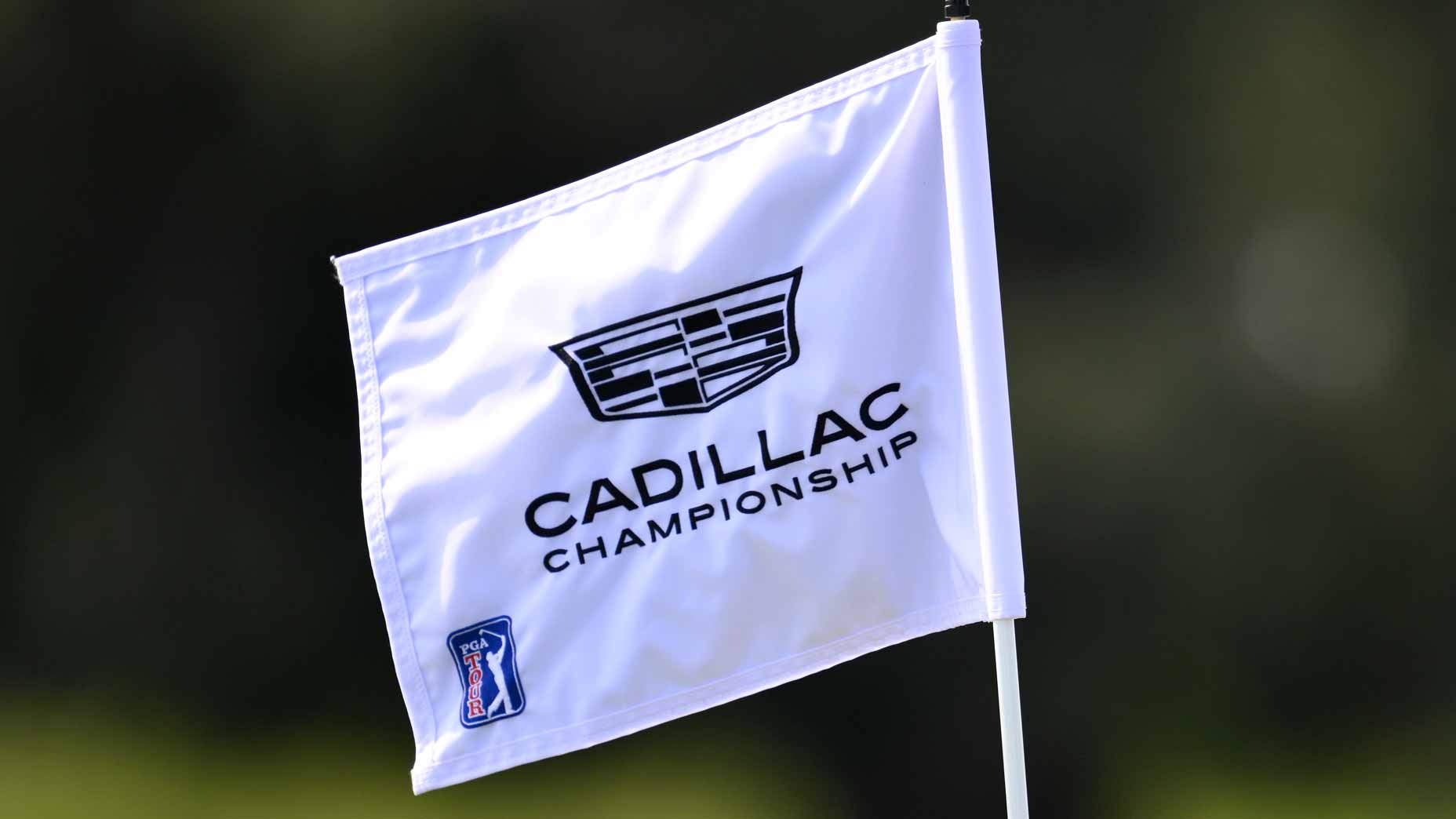2026 Cadillac Championship Sunday tee times: Tournament flag pictured at Trump Doral.
