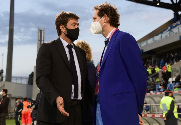 Andrea Agnelli and John Elkann chatting
