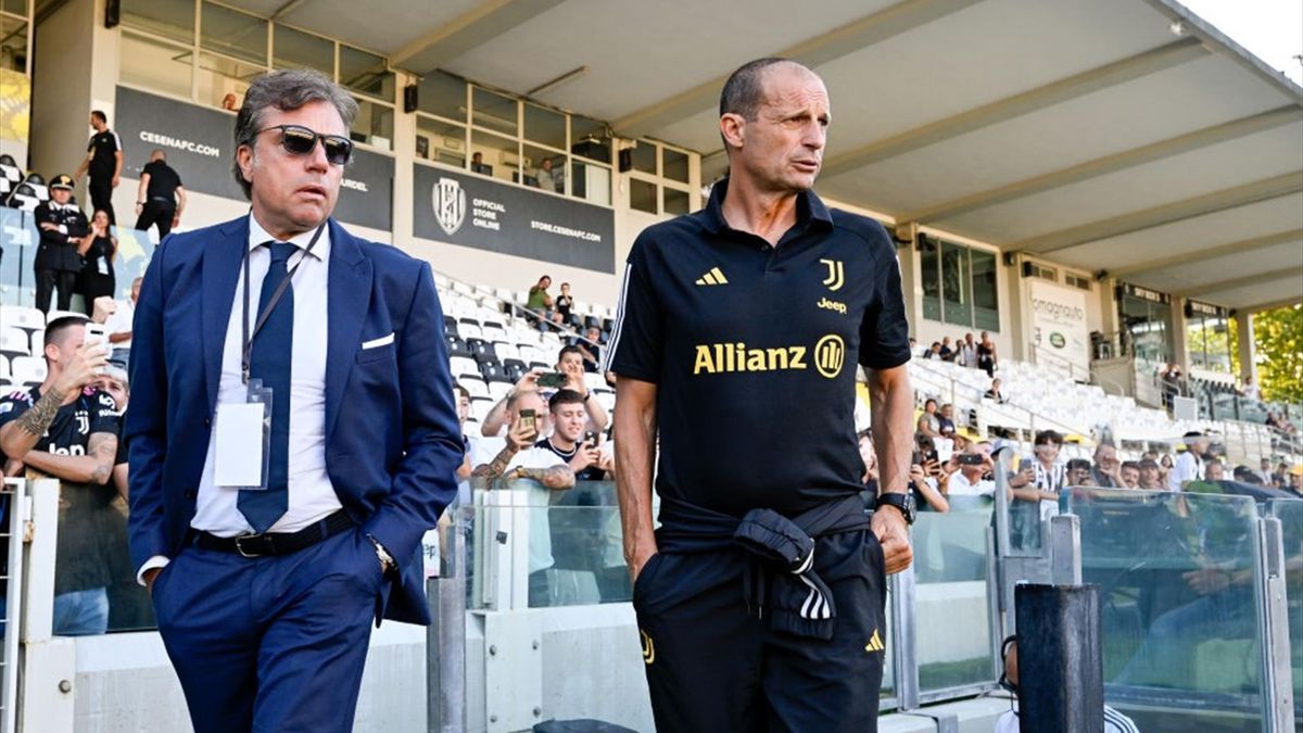 Giuntoli and allegri during their time together at Juventus