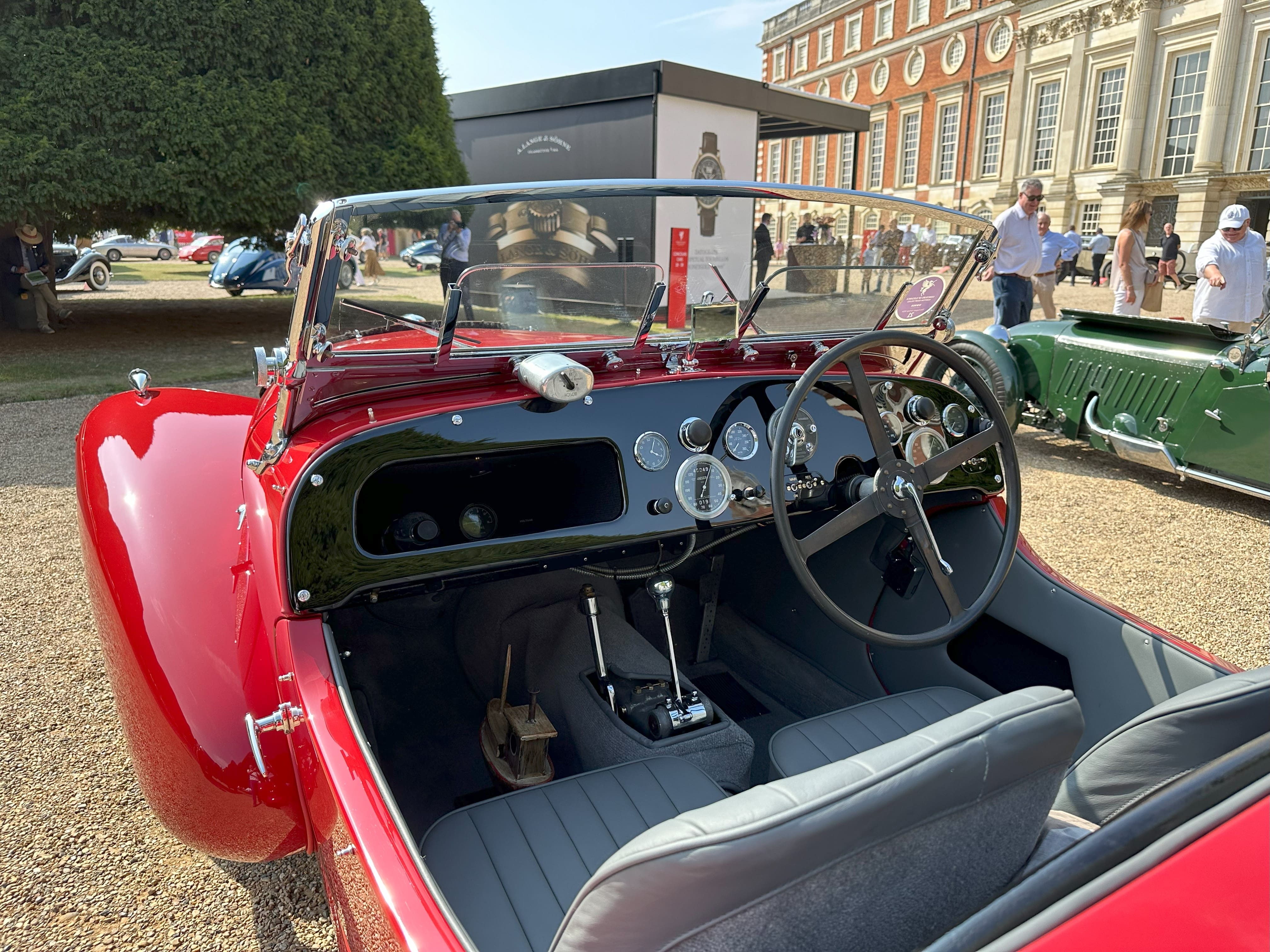 1940 Aston Martin Speed Model Type C, inside view, featured at the Concours of Elegance 2024.