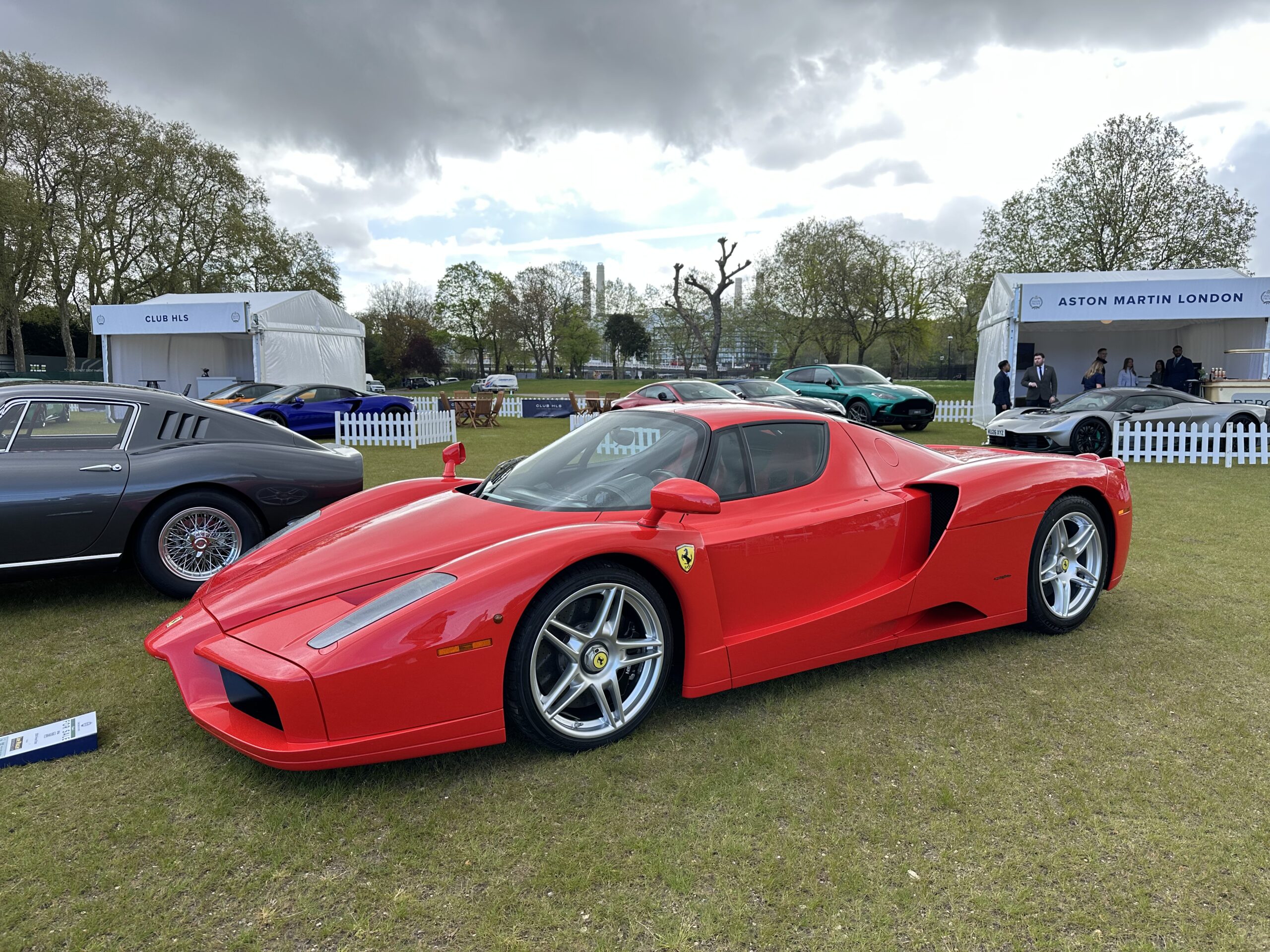 Ferrari Enzo (in Rosso Scuderia) at Salon Privé London 2026.