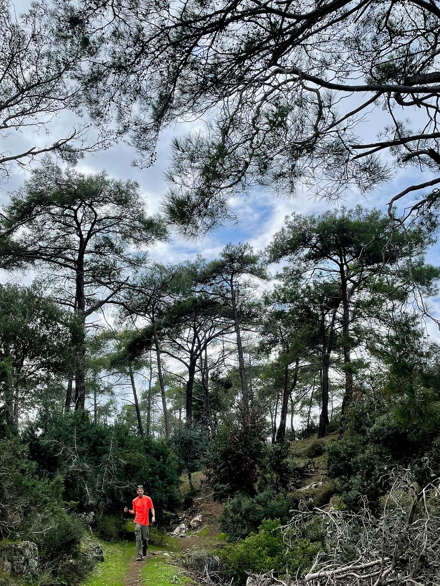 Hiking in Cyprus, returning from Aphrodite Loop on the Adonis hiking trail 